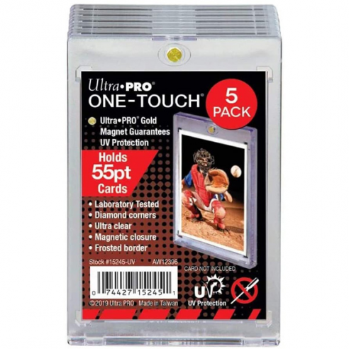 One-Touch Magnetic Holder 55PT Toploader (5 Pezzi) - Ultra Pro Espositori e Toploader