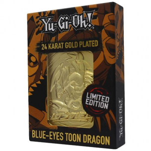 Yu-Gi-Oh! Carta 3D Placcata in Oro 24 Carati - Drago Toon Occhi Blu (Edizione Limitata) Altri Prodotti Yu-Gi-Oh!