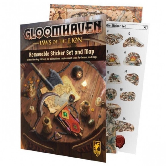 Gloomhaven - Jaws of the Lion - Mappa e Set di Adesivi Rimovibili (ENG) (Accessori) Giochi per Esperti