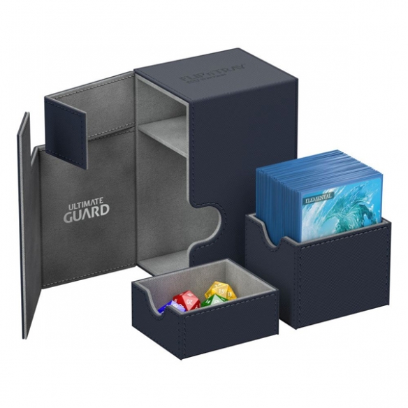Flip 'n' Tray 80+ - Deck Case Blu - Ultimate Guard Deck Box