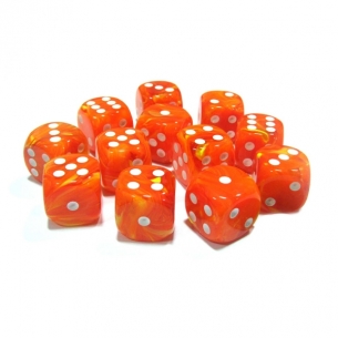 Chessex - Set 12 Dadi - Vortex Solar / White
