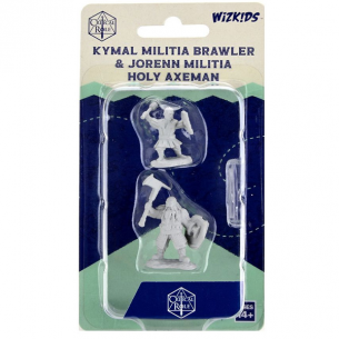 Critical Role Unpainted Miniatures - Kymal Militia Brawler & Jorenn Militia Holy Axeman 2