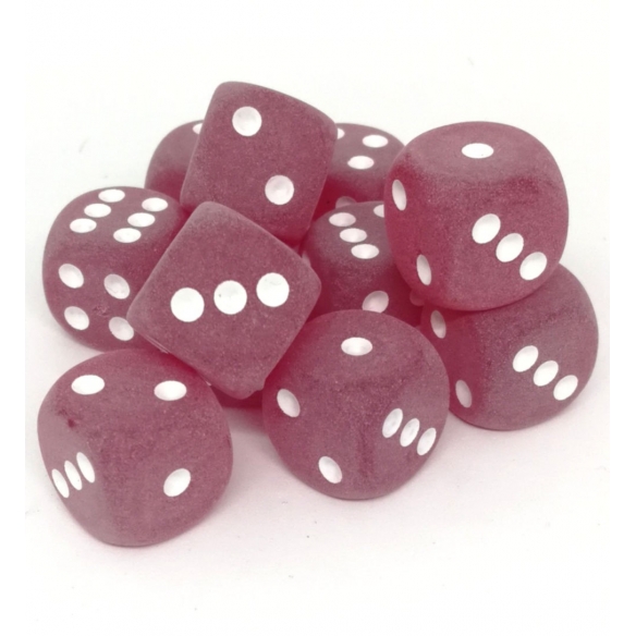 Chessex - Frosted Red w/white - Dadi 6 facce Dadi