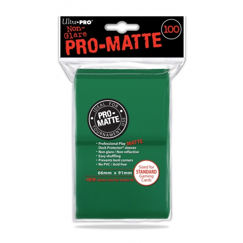 Standard - PRO-Matte - Non-Glare Matte Green (100 Bustine) - Ultra Pro Bustine Protettive