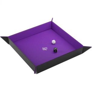 Magnetic Dice Tray Quadrato - Nero/Viola - Gamegenic 2