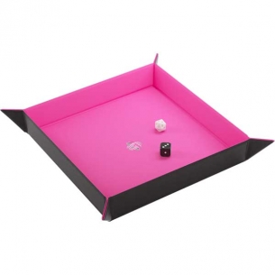 Magnetic Dice Tray Quadrato - Nero/Rosa - Gamegenic 2