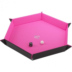 Magnetic Dice Tray Esagonale - Nero/Rosa - Gamegenic 2
