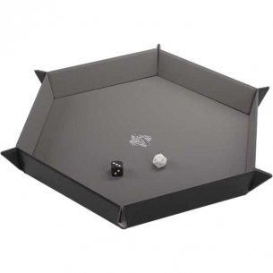 Magnetic Dice Tray Esagonale - Nero/Grigio - Gamegenic 2