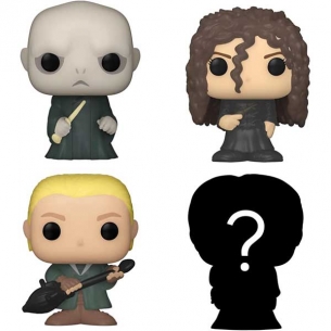 Funko Bitty Pop - Harry Potter 4 Pack - Lord Voldemort / Draco Malfoy / Bellatrix Lestrange / Mystery 2