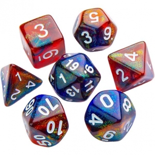 Gamegenic - Set 7 Dadi Galaxy Series - Mars 2