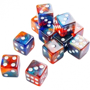 Gamegenic - Set 12 Dadi a 6 Facce Galaxy Series - Mars 2