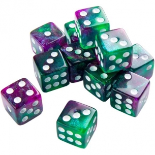 Gamegenic - Set 12 Dadi a 6 Facce Galaxy Series - Aurora 2