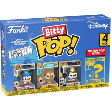 Funko Bitty Pop - Disney 4 Pack - Sorcerer Mickey / Dale / Princess Minnie / Mystery