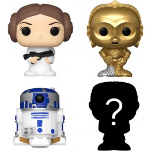 Funko Bitty Pop - Star Wars 4 Pack - Princess Leia / R2-D2 / C-3PO / Mystery 2
