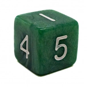 Kaissa - Set 10 Dadi Pearl - Green/White 2