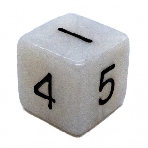 Kaissa - Set 10 Dadi Pearl - Ivory/Black 2