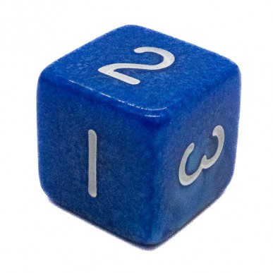 Kaissa - Set 10 Dadi Pearl - Blue/White