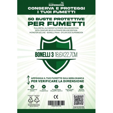 50 Buste Protettive - Bonelli 3 (18,6...