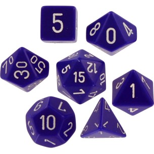 Chessex - Set 7 Dadi - Opaque Purple/White