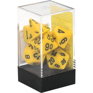 Chessex - Set 7 Dadi - Opaque Yellow/Black 2