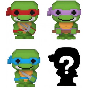 Funko Bitty Pop - Teenage Mutant Ninja Turtles 4 Pack - 8-Bit Raphael / 8-Bit Donatello / 8-Bit Leonardo / Mystery 2