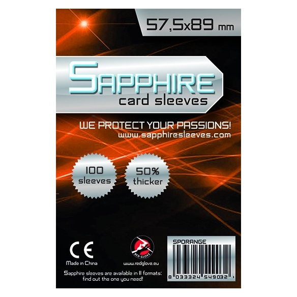 Orange 57,5 x 89 mm (100 Bustine) - Sapphire Bustine Protettive
