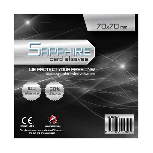 Black 70 x 70 mm (100 Bustine) - Sapphire Bustine Protettive