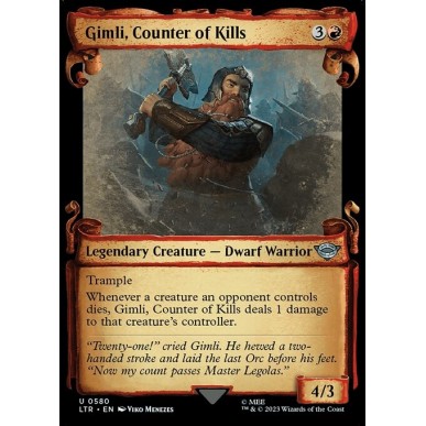 Gimli, Counter of Kills