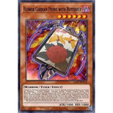 Flower Cardian Peony with Butterfly