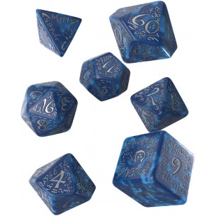 Q Workshop - Set 7 Dadi - Elvish Cobalt & Silver 2