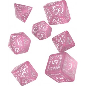 Q Workshop - Set 7 Dadi - Elvish Shimmering Pink & White 2