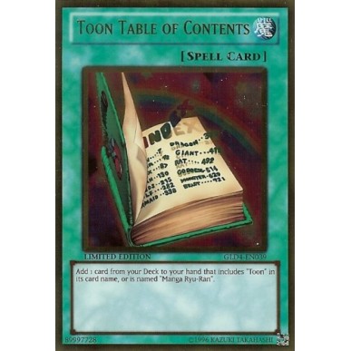 Toon Table of Contents